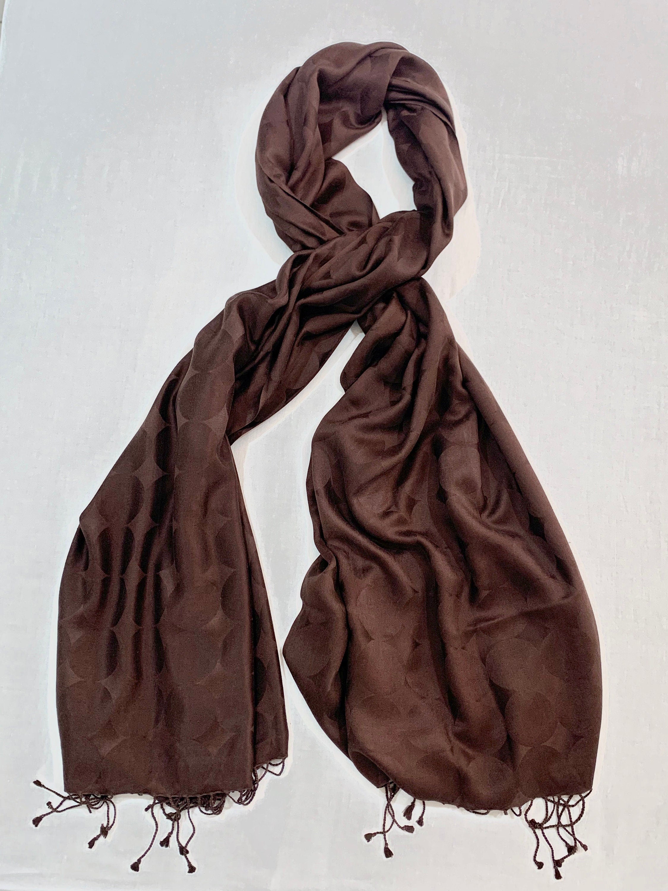 Brown Silk Shawl for Women Made of Silk 