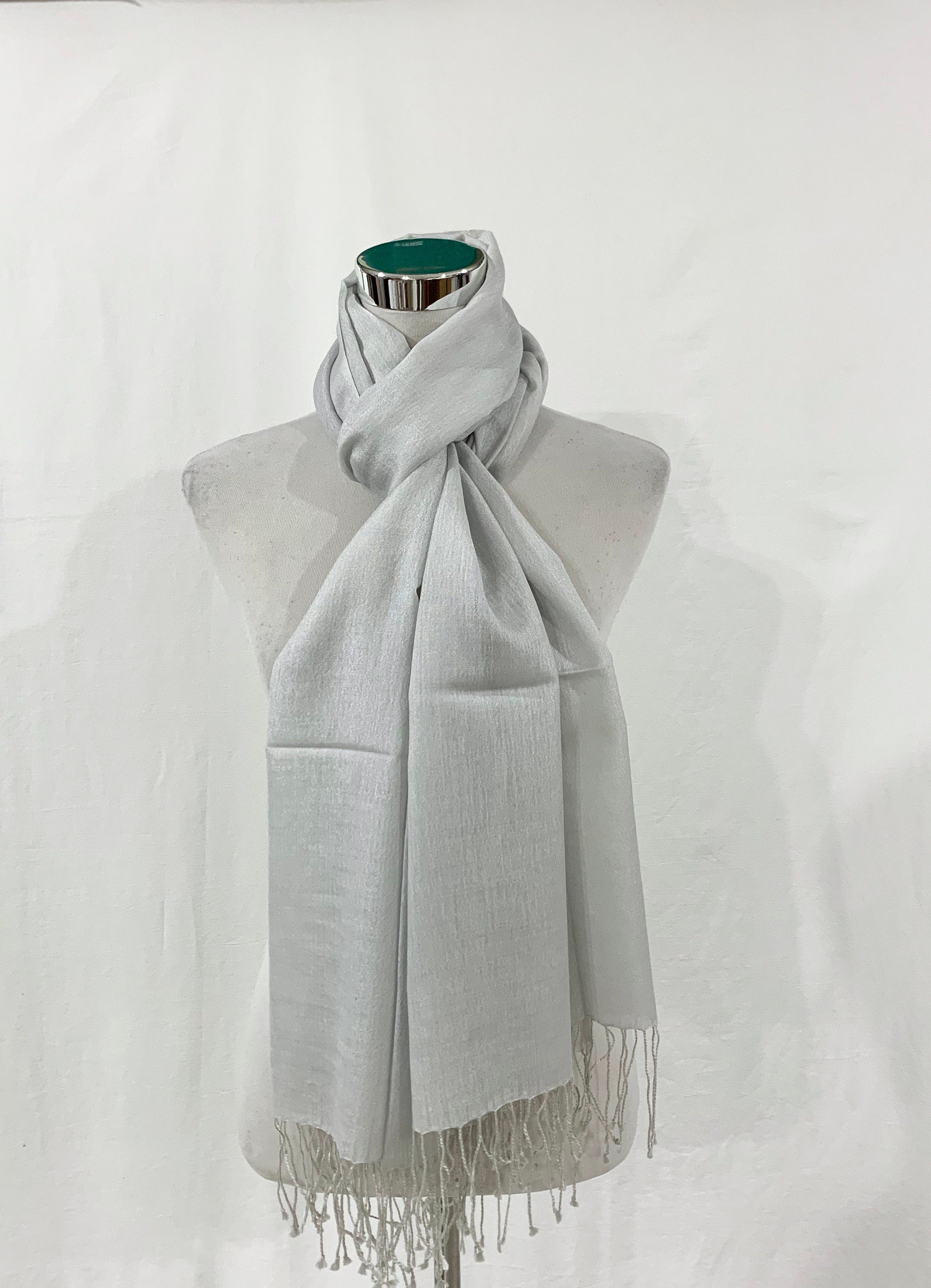 FF Shawl - Beige organic silk and wool shawl