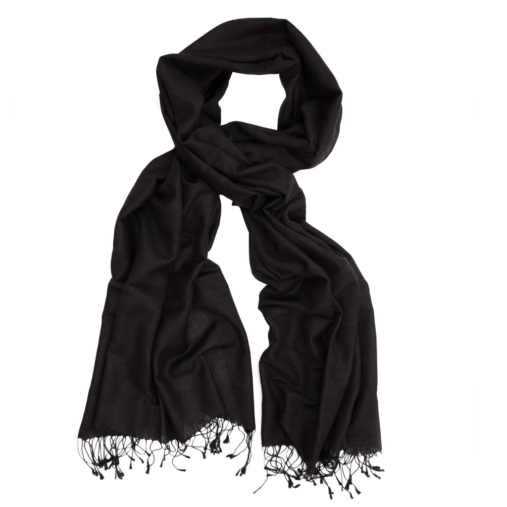 Black Silk wool shawl, basic plain black party shawl,Hijab shawl, Light and  warm shawl, All purpose shawl